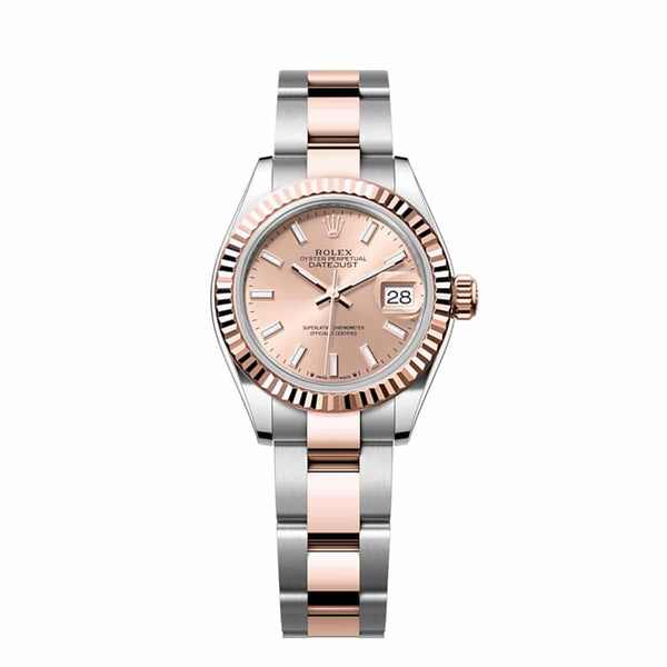 Rolex Lady-Datejust 279171-0023 28mm Sundust Dial Everose Rolesor Oyster Bracelet