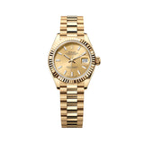 Rolex Lady-Datejust 279178-0001 Champagne Dial 28mm Yellow Gold President Bracelet