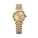 Rolex Lady-Datejust 279178-0003 Champagne Dial 28mm Yellow Gold Jubilee Bracelet