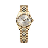 Rolex Lady-Datejust 279178-0021 28mm Yellow Gold Silver Roman Numeral Dial Jubilee Bracelet