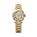 Rolex Lady-Datejust 279178-0031 28mm Yellow Gold Diamond-Paved Dial President Bracelet