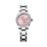 Rolex Lady-Datejust 28mm Ref. 279384RBR-0004 Pink Diamond Dial White Rolesor Oyster Bracelet