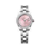 Rolex Lady-Datejust 28mm 279384RBR-0006 Pink Dial Diamond Bezel Oyster Bracelet