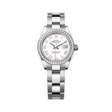 Rolex Lady-Datejust 28mm 279384RBR-0020 White Roman Numeral Dial Diamond Bezel Oystersteel Oyster Bracelet