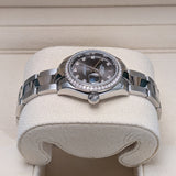 Rolex Lady-Datejust 279384RBR-0018 Dark Grey Diamond Dial 28mm Oyster