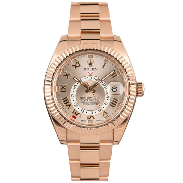 Rolex Sky-Dweller 326935-0004 42mm Everose Gold Sundust Roman Dial