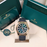 Rolex Sky-Dweller 336238-0004 42mm Yellow Gold Green Dial Oysterflex