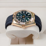 Rolex Sky-Dweller 336238-0004 42mm Yellow Gold Green Dial Oysterflex