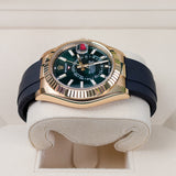 Rolex Sky-Dweller 336238-0004 42mm Yellow Gold Green Dial Oysterflex