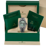 Rolex Sky-Dweller 336934-0002 42mm White Rolesor Green Dial Jubilee Bracelet