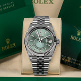 Rolex Sky-Dweller 336934-0002 42mm White Rolesor Green Dial Jubilee Bracelet