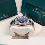 Rolex Sky-Dweller 336935-0001 42mm 18k Everose Gold Blue-Green Dial