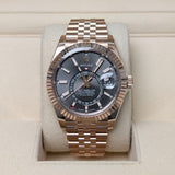 Rolex Sky-Dweller 336935-0008 Slate Dial 42mm Everose Gold Jubilee Bracelet