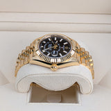 Rolex Sky-Dweller 336938-0005 42mm Yellow Gold Black Dial Jubilee Bracelet