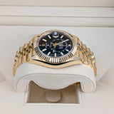 Rolex Sky-Dweller 336938-0005 42mm Yellow Gold Black Dial Jubilee Bracelet