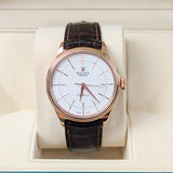 Rolex Cellini Time 50505 White Dial 18kt Everose Gold 39mm Watch