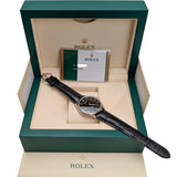 Rolex Cellini 50509 Black Diamond Dial 39mm 18kt White Gold Watch