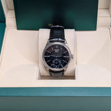 Rolex Cellini Dual Time 50529 18kt White Gold 39mm Black Dial Watch