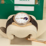 Rolex Cellini Moonphase 50535 White Dial 18kt Everose Gold 39mm Watch