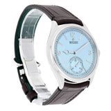 Rolex 1908 52506-0002 Ice Blue Dial Platinum 39mm Alligator Leather Strap Watch