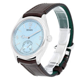 Rolex 1908 52506-0002 Ice Blue Dial Platinum 39mm Alligator Leather Strap Watch