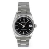 Rolex Datejust 31mm Reference 68240 Black Stick Dial Stainless Steel Oyster Bracelet