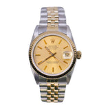 Rolex Datejust 68273 31mm Two-Tone 18k Yellow Gold and Steel Champagne Dial