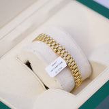 Rolex Datejust 6917 26mm Yellow Gold Watch with Aftermarket Champagne Diamond Dial, Bezel, Lugs and Bracelet