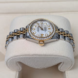 Rolex Datejust 6917 MOP Dial Diamond Bezel Two-Tone 26mm Watch