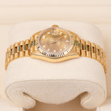 Rolex Lady-Datejust President 69178 26mm 18K Yellow Gold Champagne Diamond Dial
