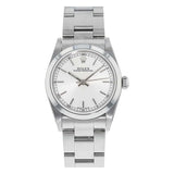 Rolex Oyster Perpetual Midsize 31mm Reference 77080 Silver Stick Dial