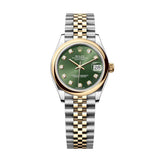Rolex Datejust 31 Reference 278243-0030 Olive Green Diamond Dial Yellow Rolesor Jubilee Watch