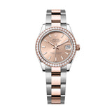 Rolex Datejust 31 278381RBR-0009 Rosé Dial Diamond-Set Bezel Everose Rolesor