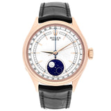 Rolex Cellini Moonphase 50535-0002 39mm 18K Rose Gold White Dial Watch 2019