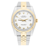 Rolex Datejust 36 116233-0149 White Roman Numeral Dial Two-Tone Jubilee Bracelet Watch
