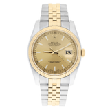 Rolex Datejust 36 116233-0151 Two-Tone Champagne Dial Jubilee Bracelet Watch
