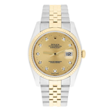 Rolex Datejust 36 Two-Tone 116233 Champagne Diamond Dial Jubilee Bracelet
