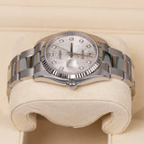 Rolex Datejust 116234 36mm Stainless Steel & 18K White Gold Silver Diamond Dial Oyster Bracelet