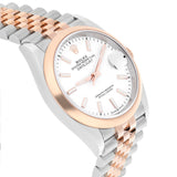 Rolex Datejust 36 Reference 126201 White Index Dial Stainless Steel and 18kt Rose Gold Jubilee Bracelet