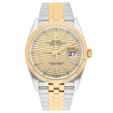 Rolex Datejust 36 Ref. 126233-0039 Champagne Fluted Motif Dial Two-Tone Jubilee Bracelet 2023