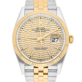 Rolex Datejust 36 Ref. 126233-0039 Champagne Fluted Motif Dial Two-Tone Jubilee Bracelet 2023