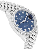 Rolex Datejust 36 126284RBR-0029 Bright Blue Dial Diamond Bezel Jubilee Bracelet Stainless Steel