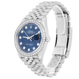 Rolex Datejust 36 126284RBR-0029 Bright Blue Dial Diamond Bezel Jubilee Bracelet Stainless Steel
