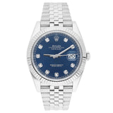 Rolex Datejust 126334-0016 41mm Blue Diamond Dial Jubilee Stainless Steel Watch