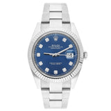 Rolex Datejust 41 126334-0015 Blue Diamond Dial Oyster Bracelet Stainless Steel