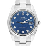 Rolex Datejust 41 126334-0015 Blue Diamond Dial Oyster Bracelet Stainless Steel