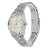 Rolex Oyster Perpetual Date 15010 Silver Dial Stainless Steel Watch 1983