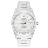 Rolex Oyster Perpetual Date 34mm Stainless Steel Silver Dial Ref. 15200