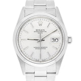 Rolex Oyster Perpetual Date 34mm Stainless Steel Silver Dial Ref. 15200