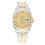 Rolex Datejust 36 Reference 16013 Two-Tone Champagne Linen Dial Jubilee Bracelet circa 1981